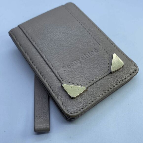 See By Chloe Tan Leather Attachable Card / ID Case w/ Dust Bag - Picture 6 of 8